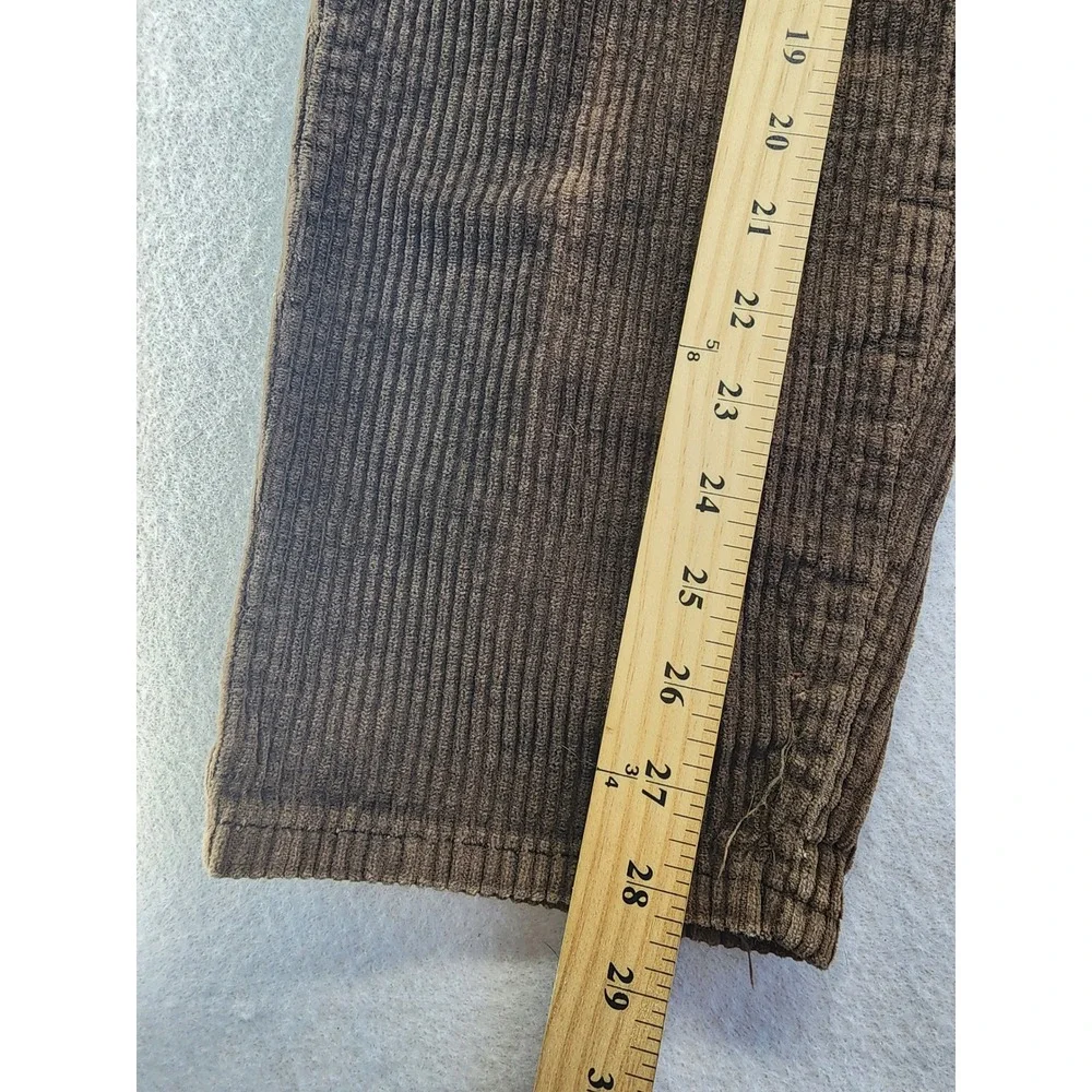 Vintage Express Brown Corduroy High Rise Tapered Leg Pant 13/14 R Dark Academia
